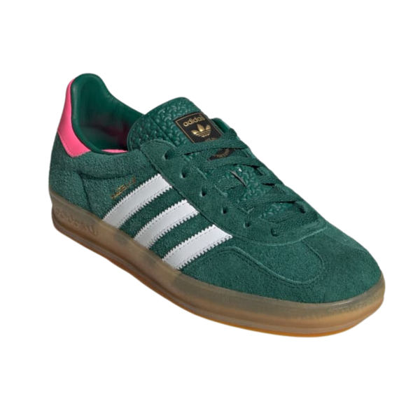 Adidas Adidas Gazelle Indoor Collegiate Green Lucid Pink - SneakerMood 