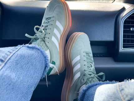 Adidas Adidas Gazelle Bold Silver Green - SneakerMood 