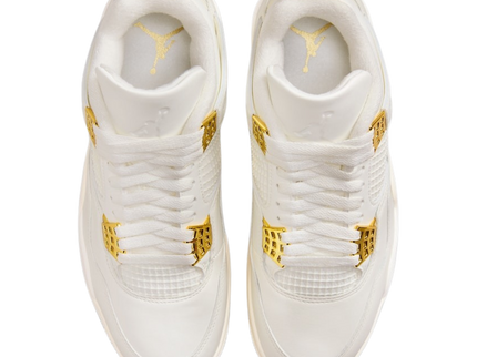 Nike Air Jordan 4 WMNS "White and Gold" - SneakerMood 