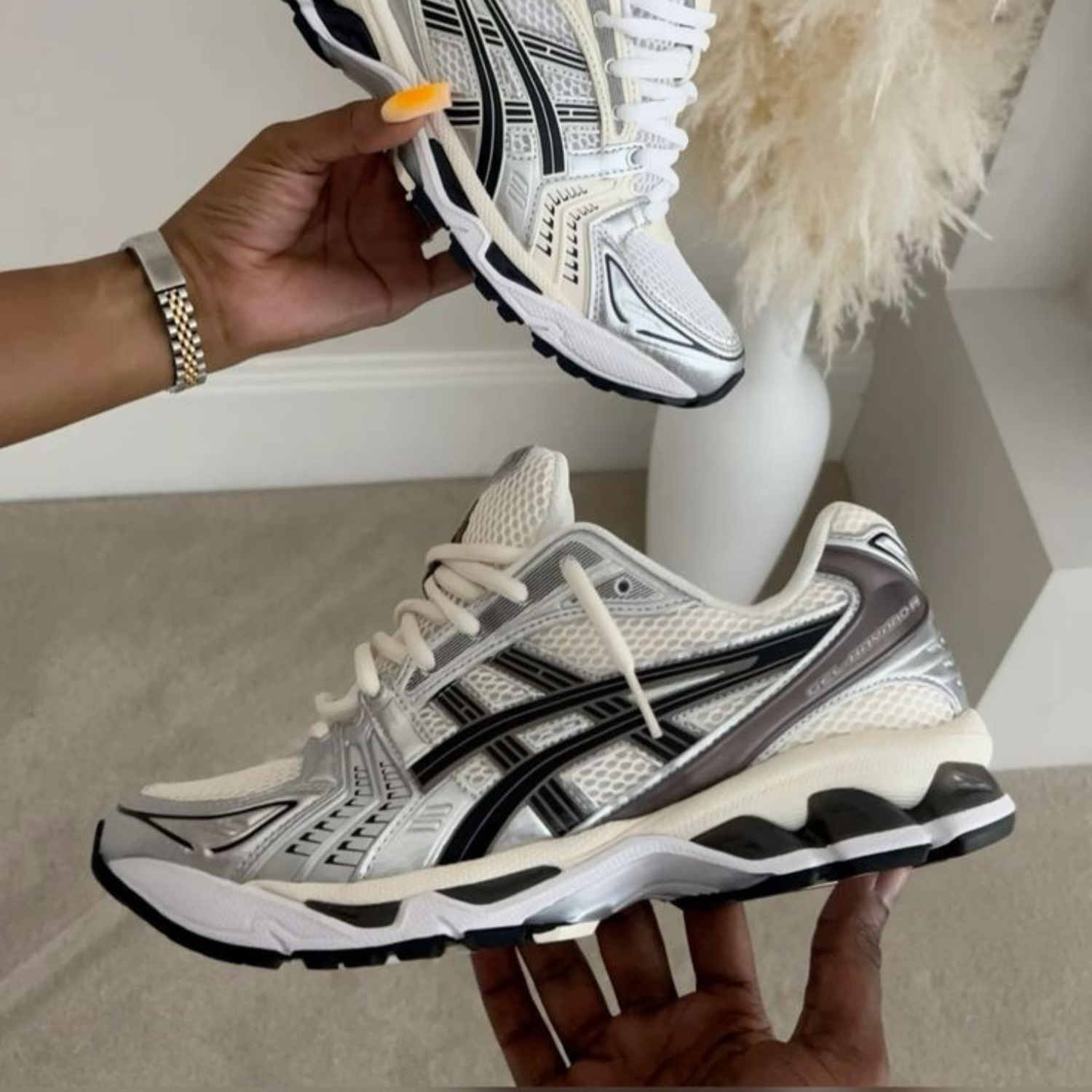 Asics Gel Kayano 14 Cream Black