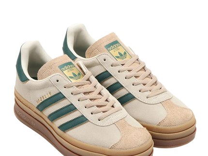 Adidas Adidas Gazelle Bold Cream White Collegiate Green - SneakerMood 