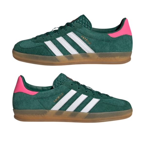 Adidas Adidas Gazelle Indoor Collegiate Green Lucid Pink - SneakerMood 