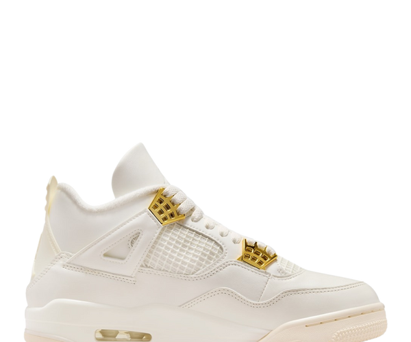 Air Jordan 4 WMNS White and Gold Steel Grey AQ9129 170 SneakerMood SneakerMood