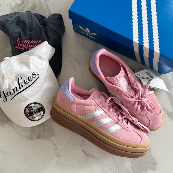 Adidas Adidas Gazelle Bold Pink Silver GS - SneakerMood 