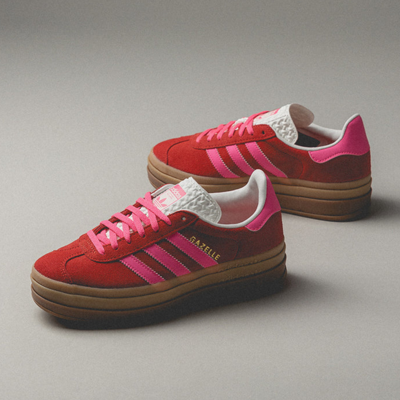 Adidas Adidas Gazelle Bold "Collegiate Red / Lucid Pink" - SneakerMood 