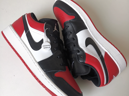 Jordan 1 Low Bred Toe GS 553560 612 SneakerMood SneakerMood