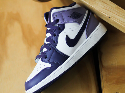 Nike Air Jordan 1 Mid GS 'Sky J Purple' - SneakerMood 