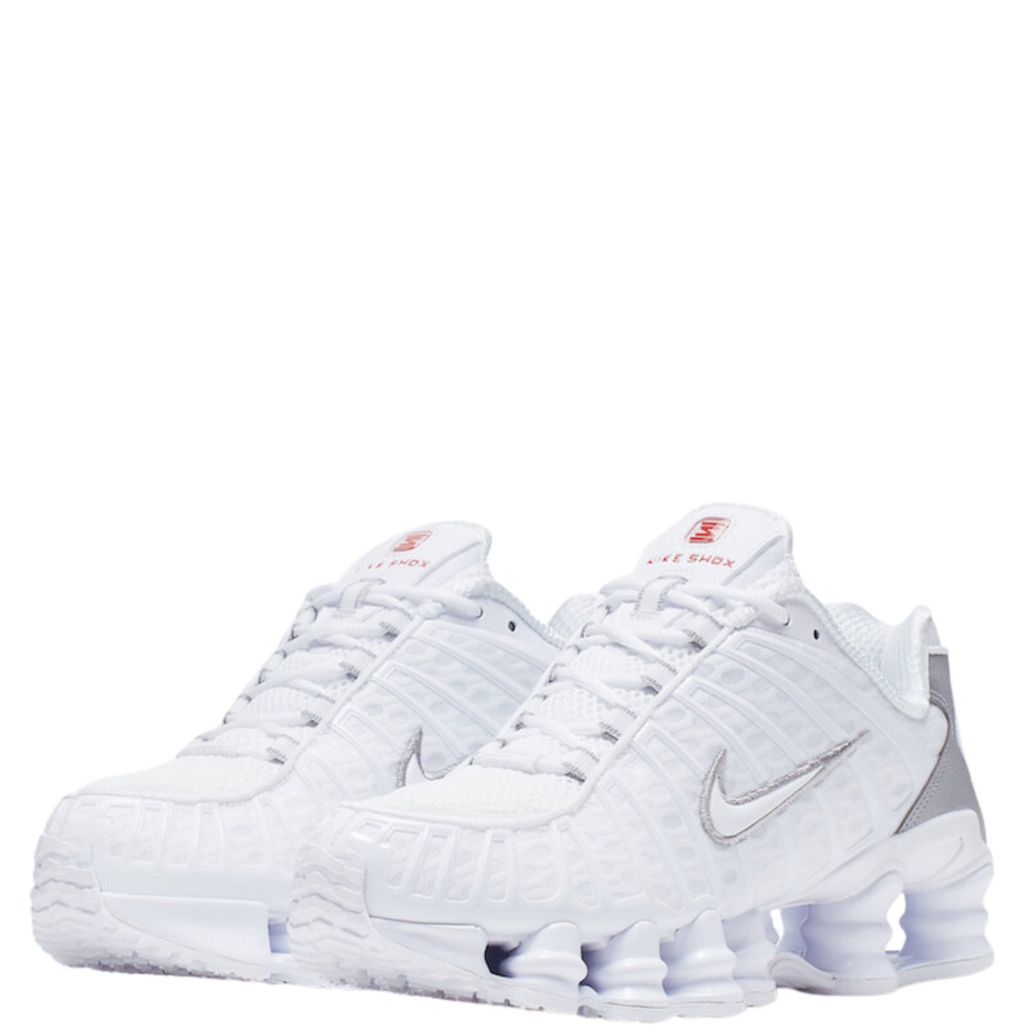 All white nike shox shop