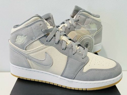 Jordan 1 Mid  Coconut Milk Particle Grey
